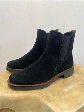 ❤️ Sam Edelman Jaclyn Suede Chelsea Boot Black Sz 8 perfect condish
